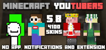Minecraft YouTubers 5.8 [340 New Skins] [Biggest Update Ever]