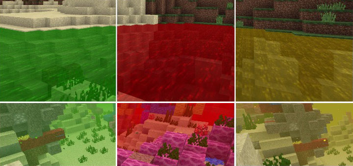 Цветная вода - Текстура Minecraft PE
