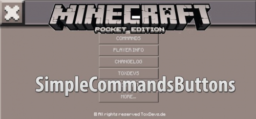 SimpleCommandsButtons - Minecraft PE
