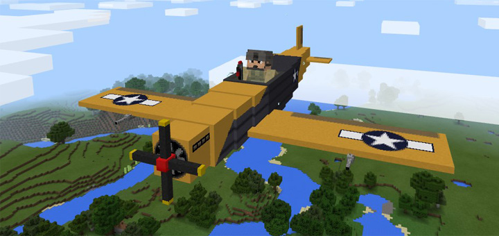 Военный самолет - Мод/Аддон Minecraft PE
