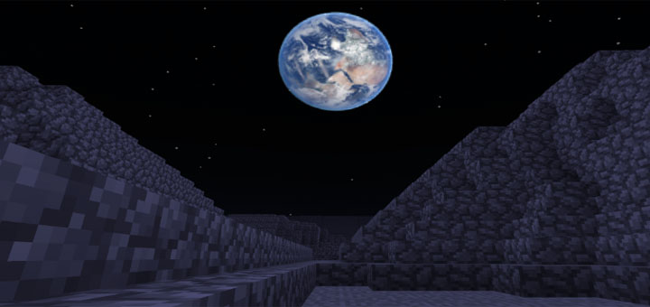 Лунный Ландшафт - Карта Minecraft PE
