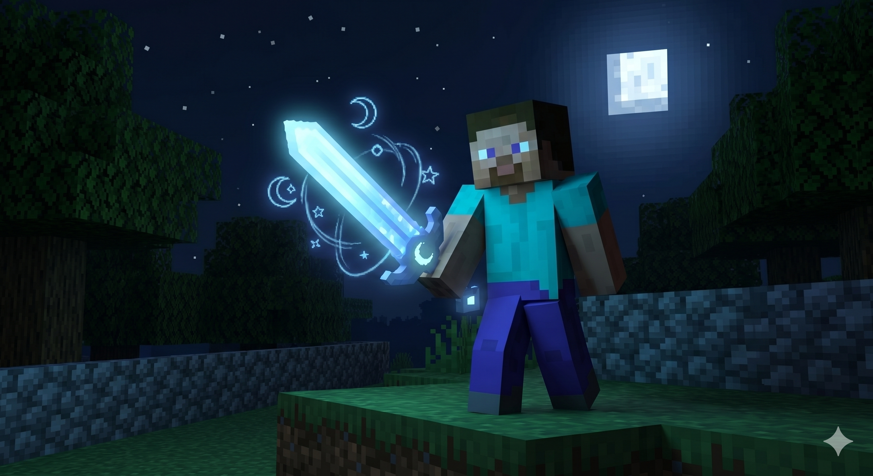 Мод Magical Warfare: Moonblade Magic — Сила Лунного клинка в Майнкрафт