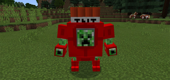 Мега Крипер - Мод/Аддон Minecraft PE