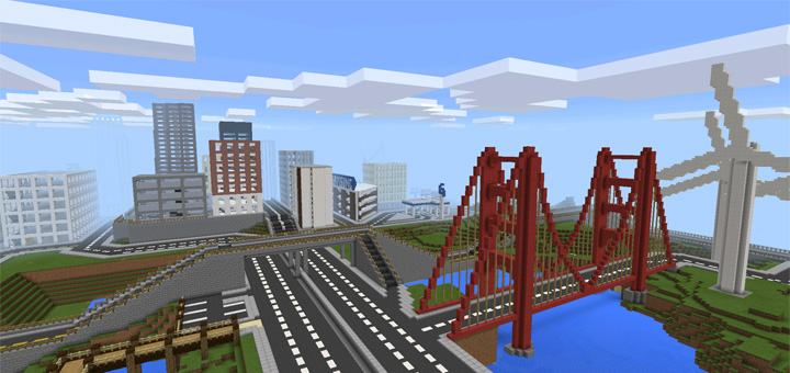 Небольшой город - Карта Minecraft PE 0.15.0