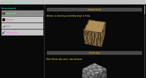 Мод: MCBE - Больше достижений