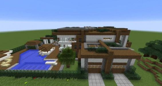 Постройка: Большой дом с бассейном