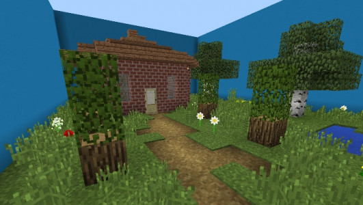 Найти Кнопку: Дома - Карта Minecraft PE