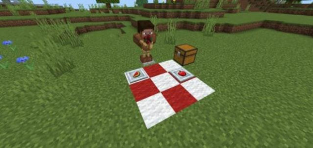 Еда на столе - Мод/Аддон Minecraft PE