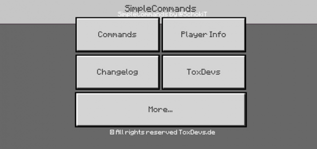 SimpleCommandsButtons - Minecraft PE
