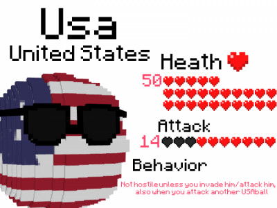 Мод: Countryballs - мобы стран