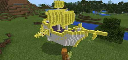 Летающий корабль - Мод/Аддон Minecraft PE