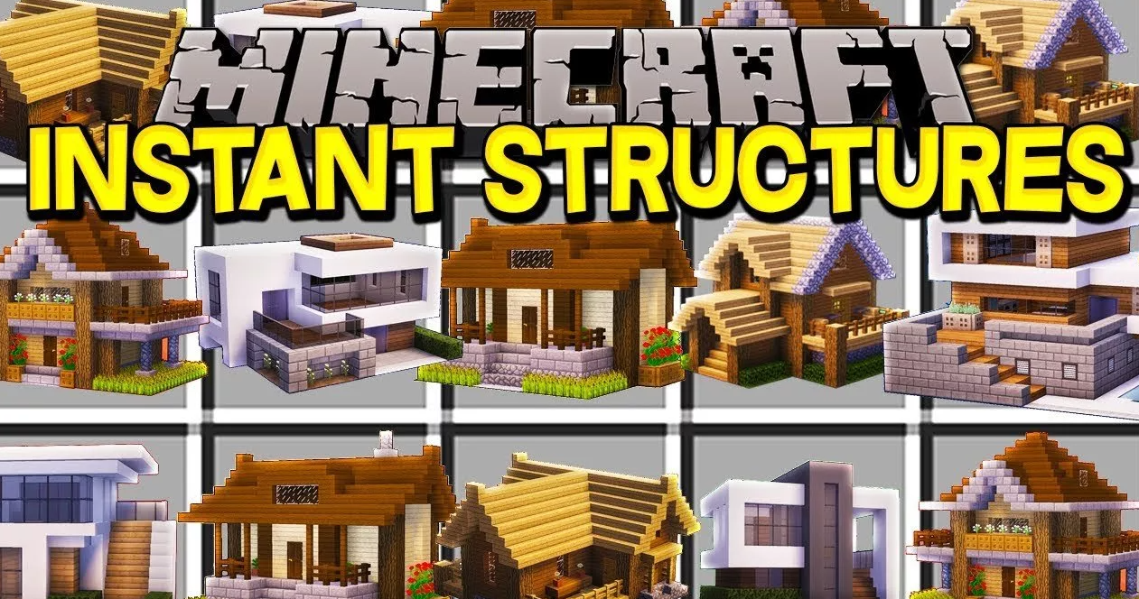 Instant Structures Add-On для Майнкрафт - Скачать