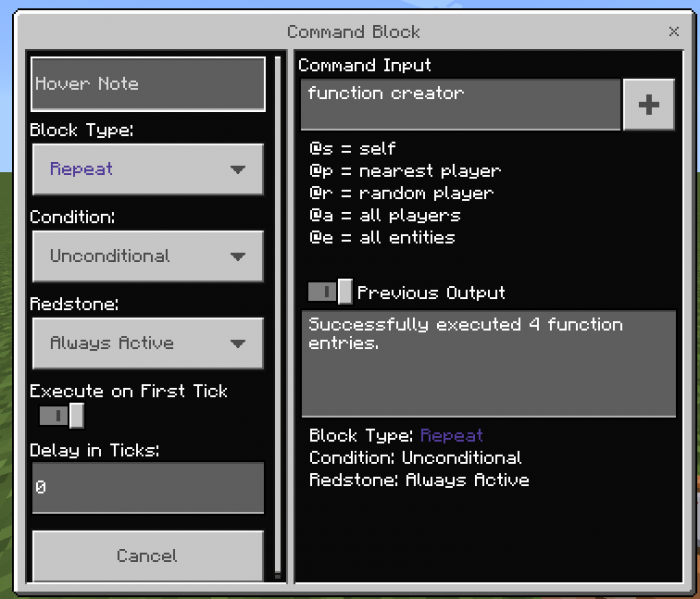 Mode function