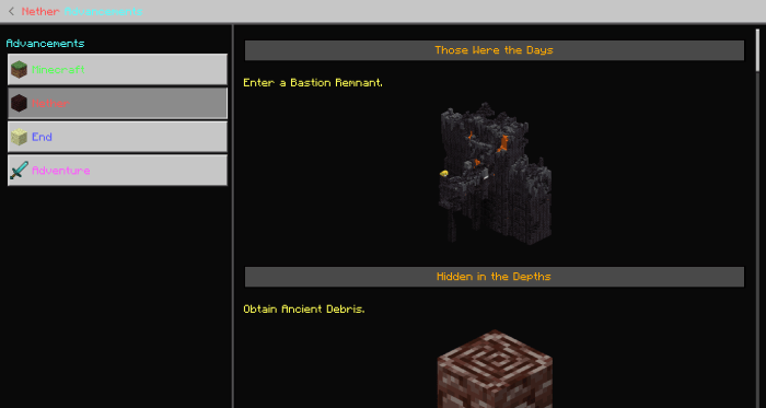 Мод: MCBE - Больше достижений